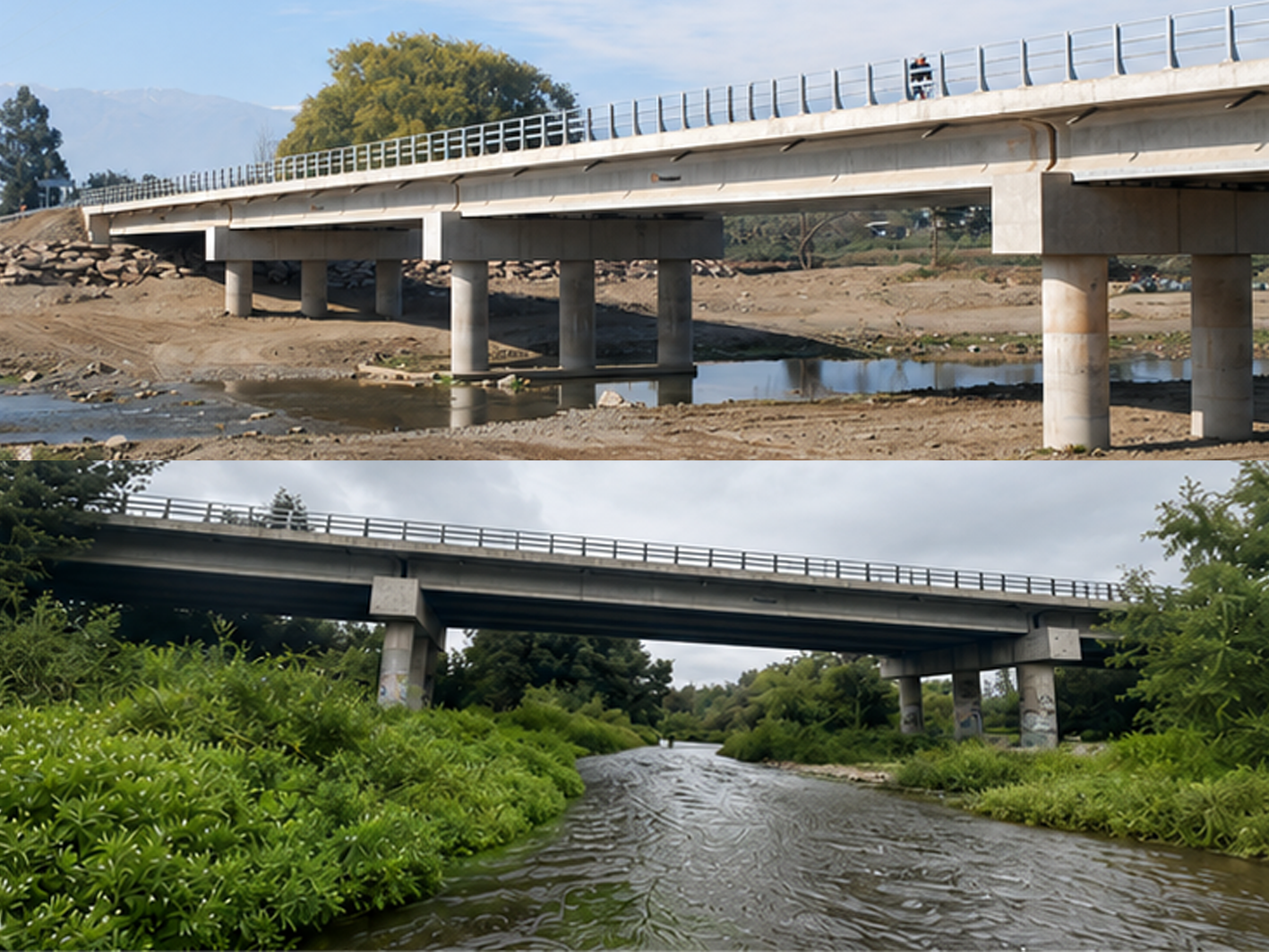 Flood monitoring infrastructure during a high-flow event
