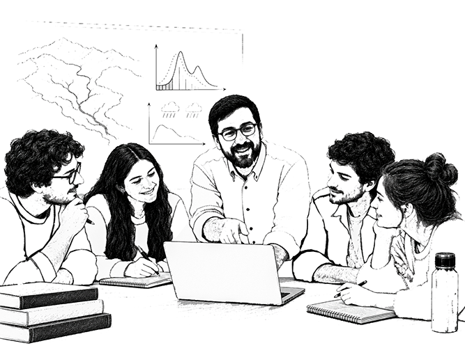 Students working together